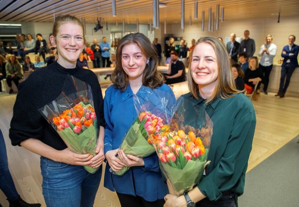 Nyansatte og fornøyde: Marit Eriksdatter Gjellan (31), Fride Næss Nonstad (26) og Anne Lindholm (26) er nå fast ansatt i Forklart.