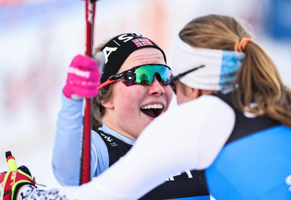 Slår tilbake: Etter at TV 2 og Viaplay sikret seg de internasjonale skirettighetene, slår NRK nå tilbake i skisporet og tar de norske rettighetene. Her Helene Marie Fossesholm etter finalen på sprint under NM på ski denne helgen. Foto: NTB.