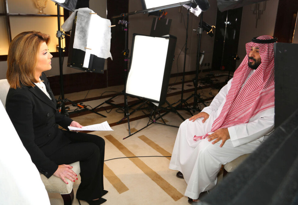 På «60 Minutes»: Reporter Norah O'Donnell intervjuer kronprins Mohammed bin Salman om drapet på journalist Jamal Khashoggi. Foto: Eric Kerchner for CBS News