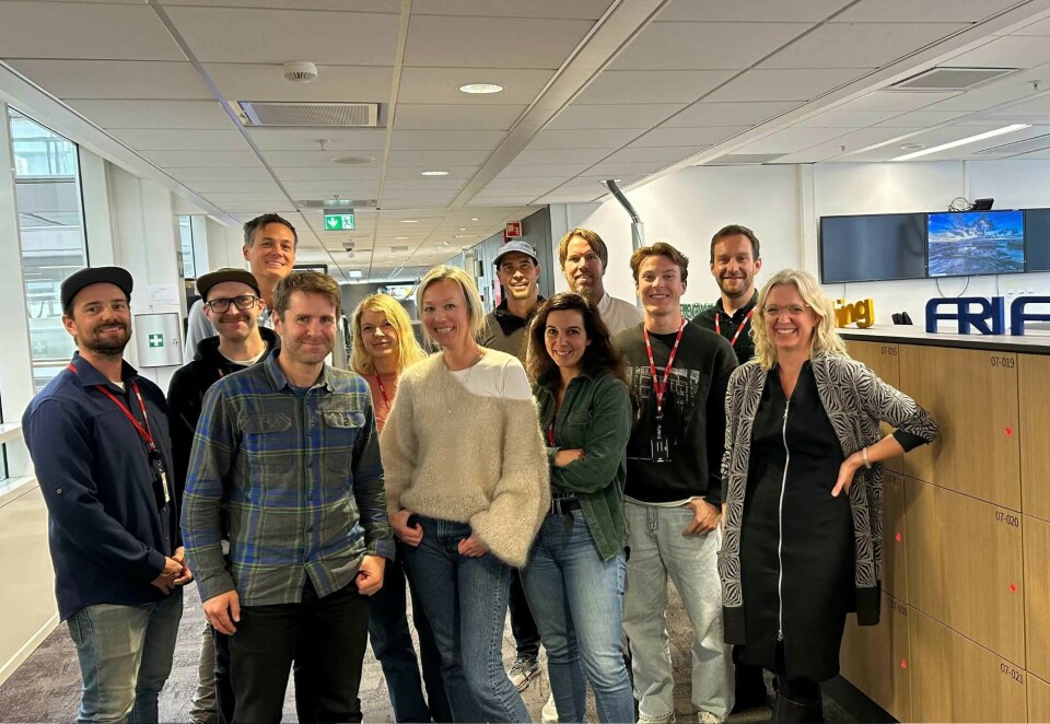 Flytter Fri Flyt: Eierskapet av Fri Flyt flyttes fra VG til Schibsted News Medias nyenisjeenhet. Bak f.v: Tor-Erik Moen, Kristoffer Kippernes, Øyvind Brenne, Eva-Camilla Brandt, Christian Nerdrum, Alexander Hagen, SigurdEkeli Grimsby, David Vesteng. Foran f.v: Erlend Sand, Anne Julie Saue, Lorena D’Amario, Sarah Sørheim. Foto: Schibsted