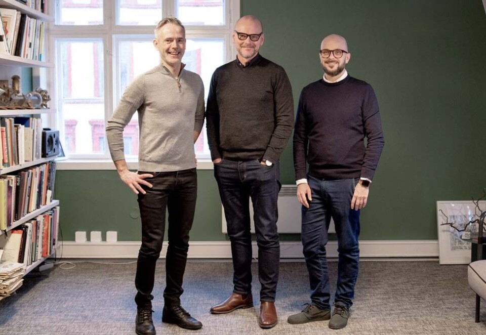 Fra v: Stian Giskeødegård (Ernö), Pål Gravdahl (Fortum) og Vegard Urke (Ernö). Foto: Ernö