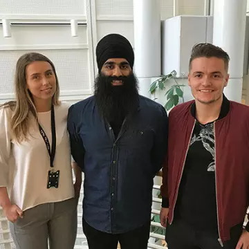 Ingrid Håvik, Balraj Singh og Korab Ukehaxhaj 