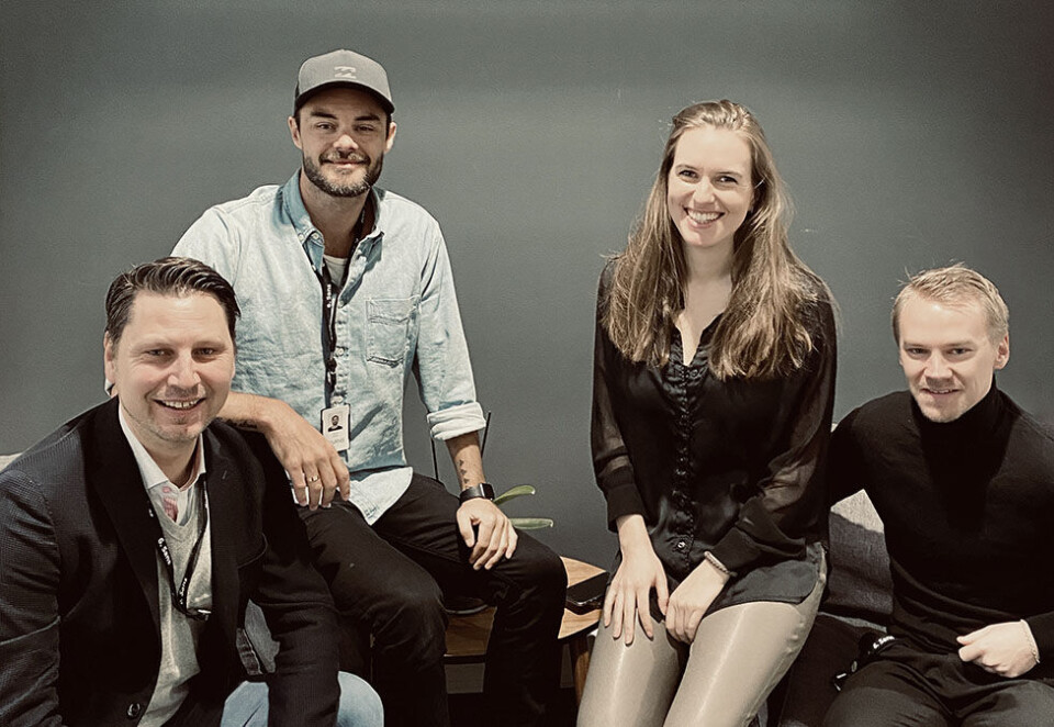 Nye jobber: Fra venstre: Håkon Engebu, Thomas Seeberg, Selma Kleivane og Jørgen Erstad tar alle turen fra nedlagte OneLouder til 6. Sans.