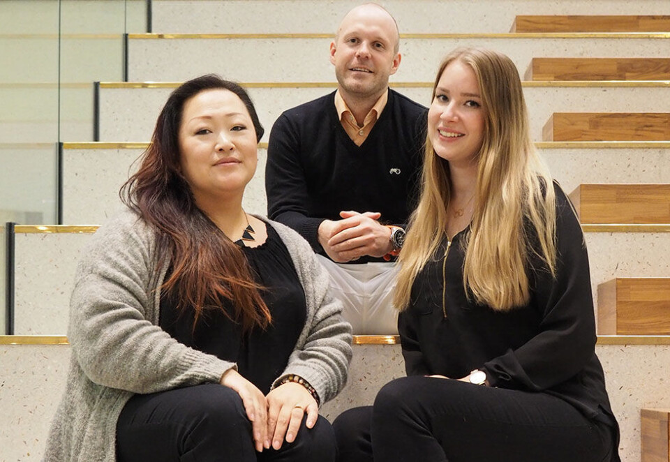 Nye i Maxus: Fra venstre: Katinka Bakke Nielsen, Kim Schultz Eide og Martine Nerland. Foto: Stig Jøssund.