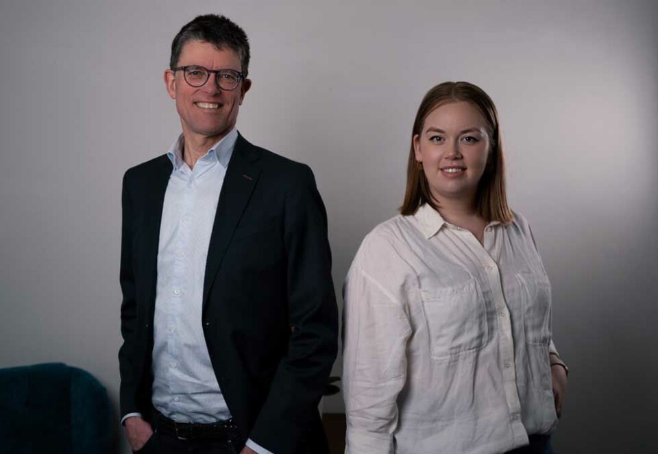 Forlater ideell sektor: Maiken Prestmo forlater ideell sektor og går over til det internasjonale rådgivningsselskapet Leidar. – Jeg gleder meg til å bistå flere bedrifter og organisasjoner med å nå sitt potensial, sier Prestmo. Her sammen med Leidar-sjefen Per Bjørkum.