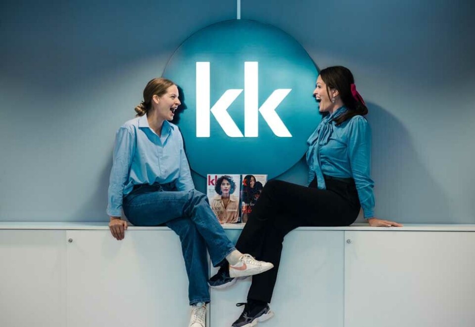 Digital vekst: Frontsjefen Ronja Rognmo og ansvarlig redaktør Ingeborg Heldal kan glede seg over digital vekst i KK og sender et lite stikk tilbake tilbake til Story House Egmont. - VI er det mest komplette kvinnemagasinet og eier kvinneposisjonen på nett, sier Heldal. Foto: Astrid Waller.