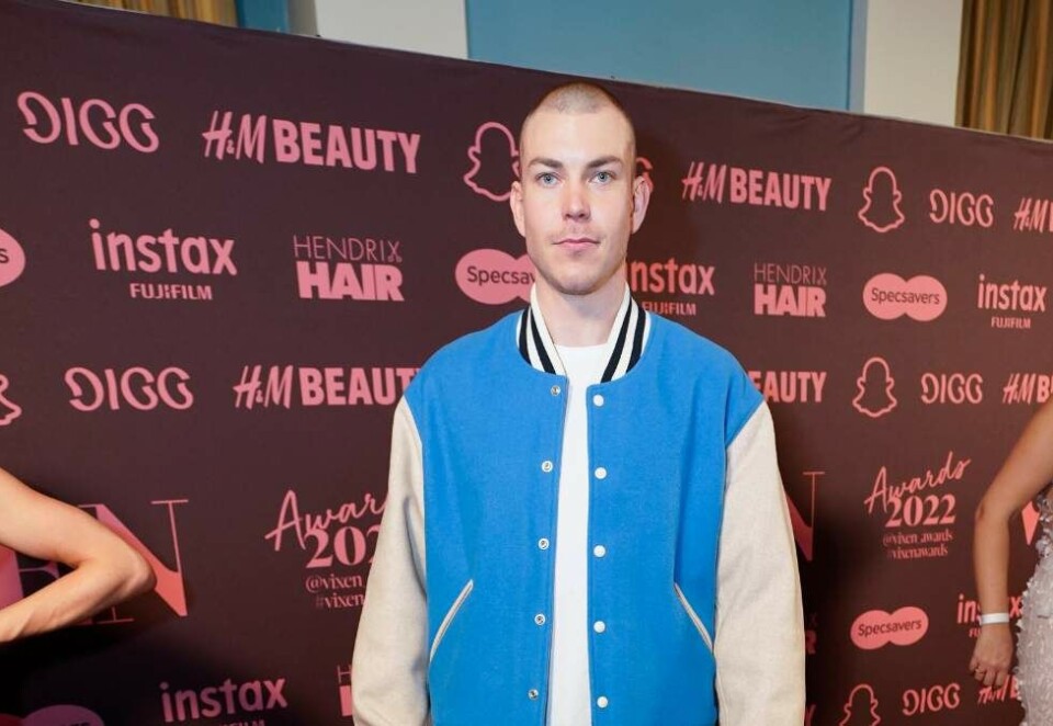 Får smekk: Oscar Westerlin på Vixen Awards tidligere i år. Foto: Lise Åserud/NTB