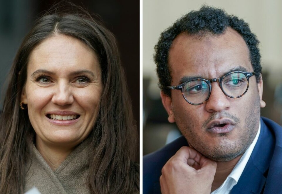 Vil følge nøye med: Fra høyre: Omar Samy Gamal (SV), stiller flere habilitetsspørsmål om ny Oslo-byråd Julie Midtgarden Remen (H), som blir byråd for utdanning og kommer fra PR-byrået Storm Samfunn. Foto: Terje Pedersen / NTB