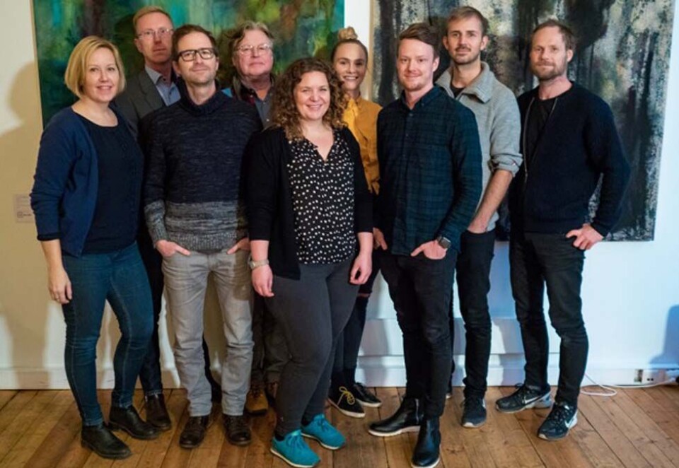 Skal finne vinner: Her er juryen som skal finne den virksomheten som var Norges beste på markedsføring i år. Fra v: Hilde Nyman (Kampanje), Bendik Samuelsen (BI), PEder MIttet (Starcom), Trond Blindheim (Høyskolen Kristiania), Marianne Otterdahl Møller (MFO), Lauga Oskarsdottir (Startup Lab), Mats André Kristiansen (Kolonial.no), Anders Mjåset (Mesh) og Erik Heisholt (Heisholt.as). Foto: Christoffer Krook