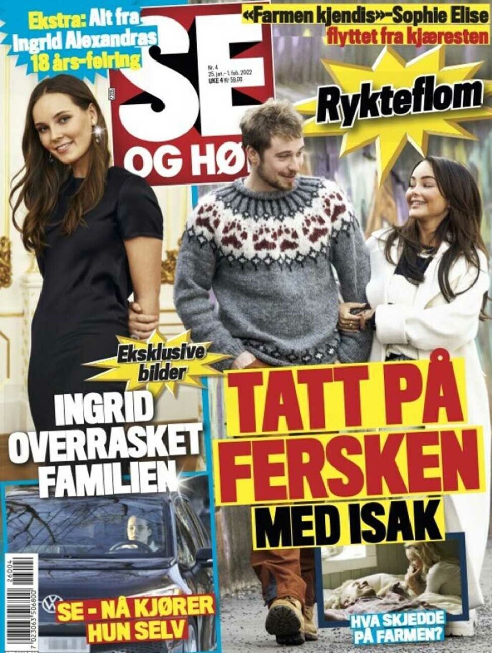 - Fenger de unge: Sjefredaktør i Se og Hør slo opp romansen med de to Farmen Kjendisen-deltagerne på forsiden. – Med romansen mellom Sophie Elise og Isak så fanger serien også de unges interesse, sier Ulf Andrè Andersen.