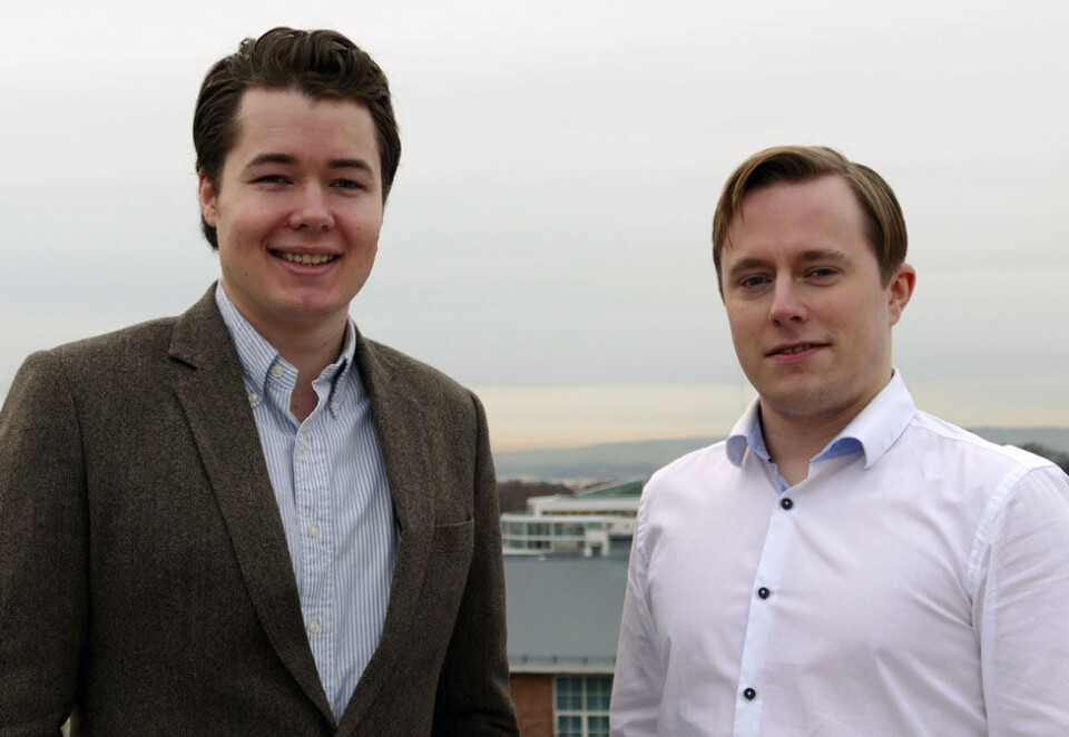 Rekrutterer: Fredrik Olimb (t.v.) og Varg Aamo er nyansatte i PR-byrået Iteo.