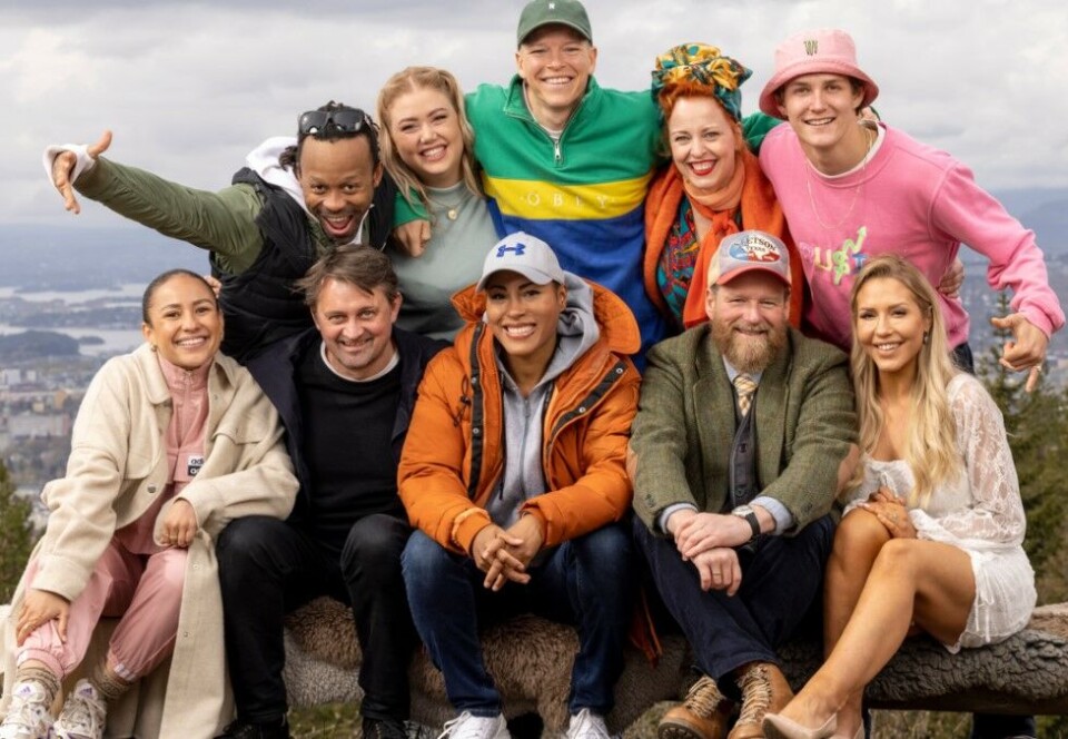 Ut på tur: Bak, fra venstre: Tshawe Baqwa, Agnete «Agnetesh» Husebye, Rasmus Wold, Silya Nymoen og Birk Ruud. Foran, fra venstre: Mona Berntsen, Thomas Numme, Cecilia Brækhus, Petter Schjerven og Aurora Gude. Foto: Discovery