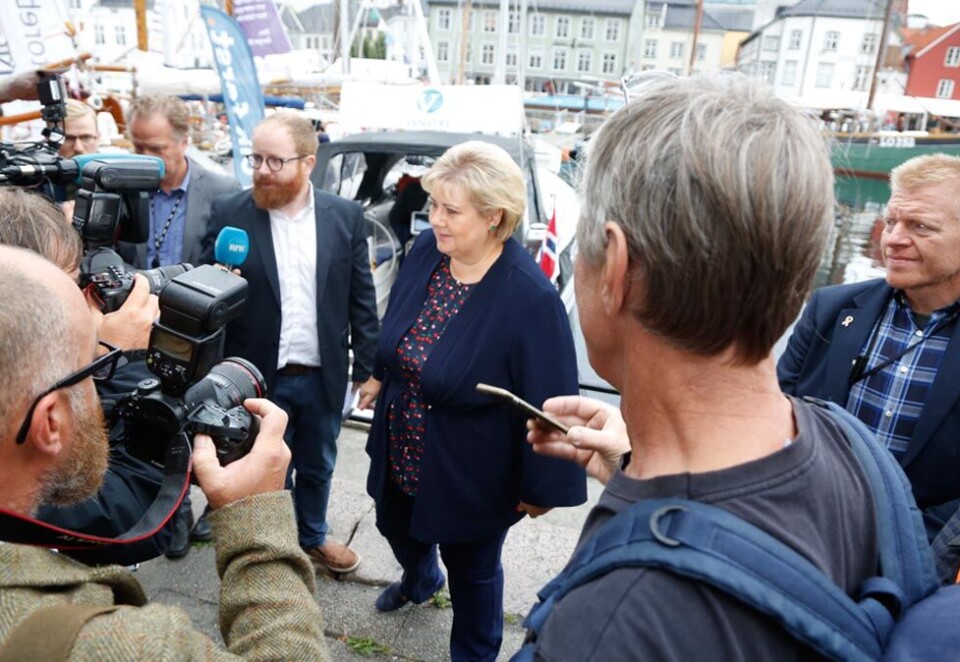 PR og politikk: Med stortingsvalget nært forestående så samles det som er av politikere og PR-rådgivere i Arendal neste uke. En kjapp opptelling viser at noen av de største PR-byråene sender i overkant av 70 rådgivere om ned til sørlandsbyen. Et møte med statsminister Erna Solberg står nok høyt på ønskelisten. Foto: Eivor Eriksen.