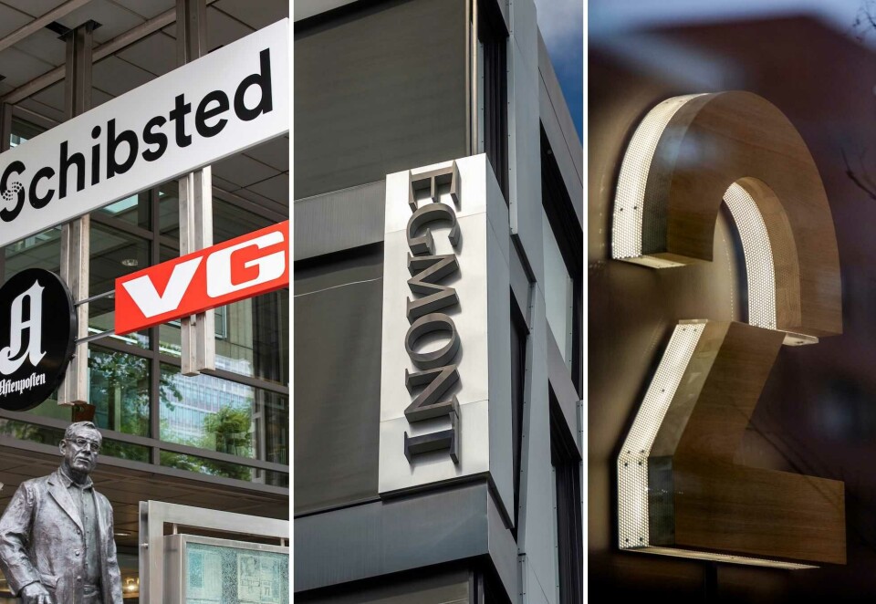 Tøffere tider: Sparekniven slipes igjen i norske mediehus. Bare i år har Schibsted, Egmont og TV 2 gått ut med kutt på rundt én milliard kroner. Foto: Berit Roald/Fredrik Ringnes/Javad Parsa/NTB