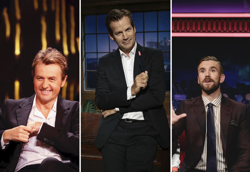Talkshow-konger: Det har vært mange talkshow-konger på norsk TV opp gjennom årene og noen av de siste har vært Fredrik Skavlan, Jon Almaas og Stian Blipp, men utviklingen viser at de er i ferd med å miste sine kongedømmer og gå tomme for ord. - Det er ikke egnet som et program som kan vare på en «video on demand»-tjeneste, sier TV 2-direktør.