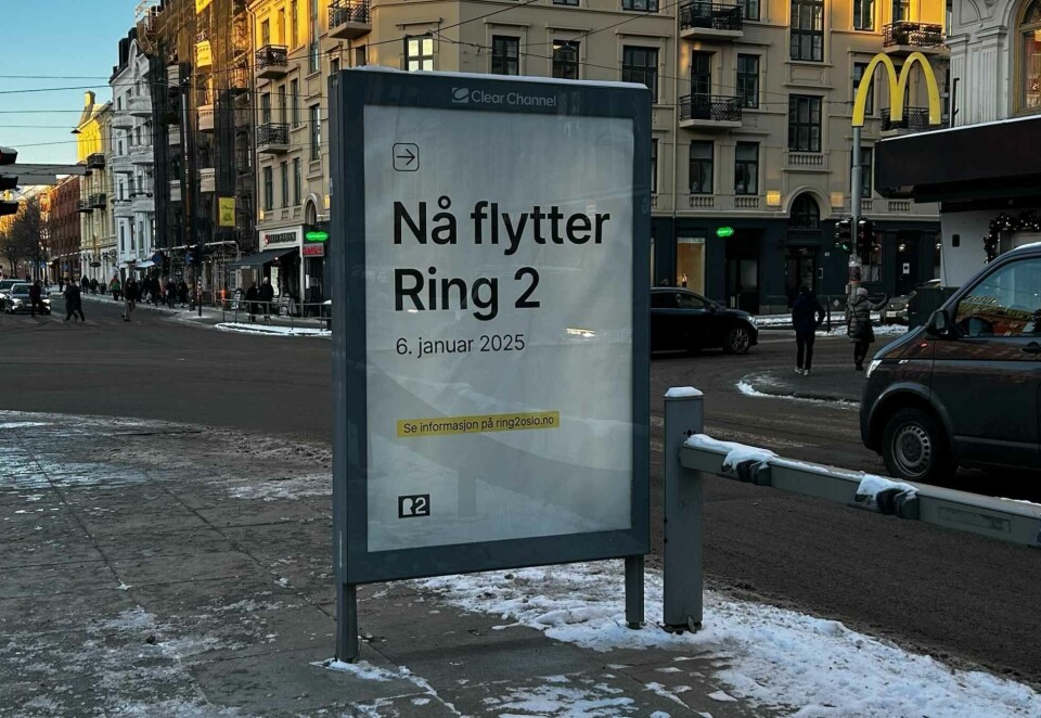 Prisbelønnet kampanje: Ring 2 gikk høyt ut da de skulle flytte inn i nye lokaler. Noen Oslo-borgere trodde det var ringveien som var på flyttefot.