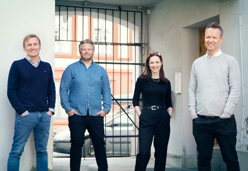 I vinden: Reklame- og mediebyrået Atyp skal ta seg av Statnetts mediekjøp fremover og det kun få uker etter at forrige avtale ble sikret. Fra venstre Kjell Gabrielsen, Andre Thorsen, Cathrine Stenfoss Nygaard og Svein Larsen.