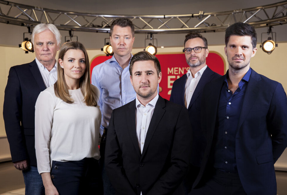 Har løftet TV3: Frode Kyvåg, Lene F. Paterson, Ole-Petter Westereng, Daniel Høglund, Christian Ramberg og Kristian Kjelling har ledet MTGs satsing på håndball-EM i Polen. Foto: MTG.
