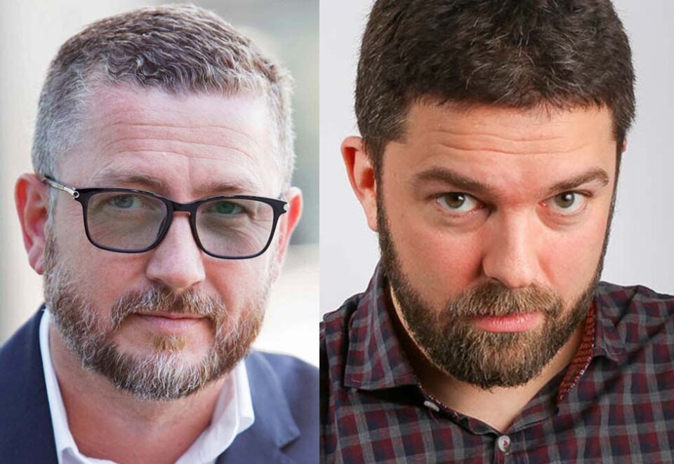 Gir seg: Hans-Petter Nygård-Hansen og Marius Karlsen har stått bak podkasten «Mediapuls» siden 2015. Nå er det slutt.