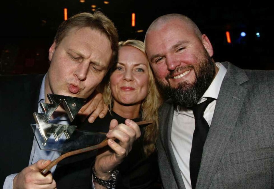 Vant også i 2010: Trond Bentestuen vant Gullfisken to ganger med DNB på begynnelsen av 2010-tallet. Også den gangen med Try Reklamebyrå, men da med teamet Janne Brenda Lysø og Stian Johansen. Foto: Eivor Eriksen.