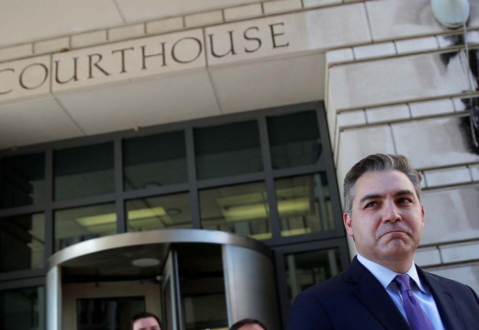 Tilbake i Det Hvite Hus: SNN-journalist Jim Acosta fikk i dag tilbake sin presseakreditering til Det HVite Hus - dog kun midlertidig. Foto: REUTERS/Carlos Barria