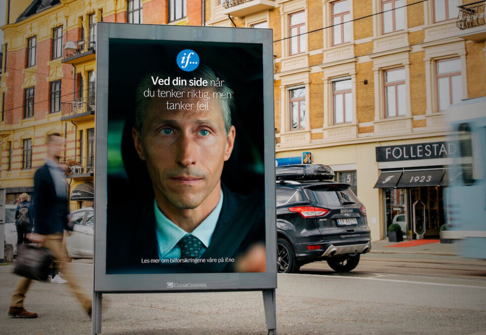 Nytt løfte: «Ved din side» er både et nytt kundeløfte og en ny merkevarekampanje for If. Se reklamefilmen lenger ned i saken.