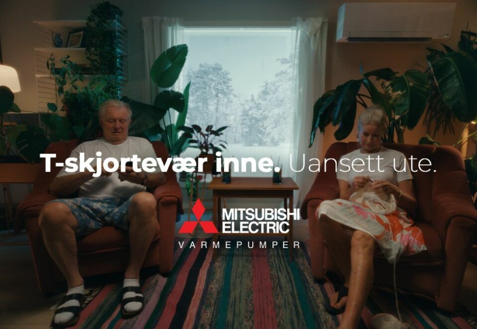 God innetemperatur: Konseptet «T-skjortevær inne, uansett ute» er utviklet av WAL, som også står for mediestrategi og kjøp. Foto: Mitsubishi Electric/WAL