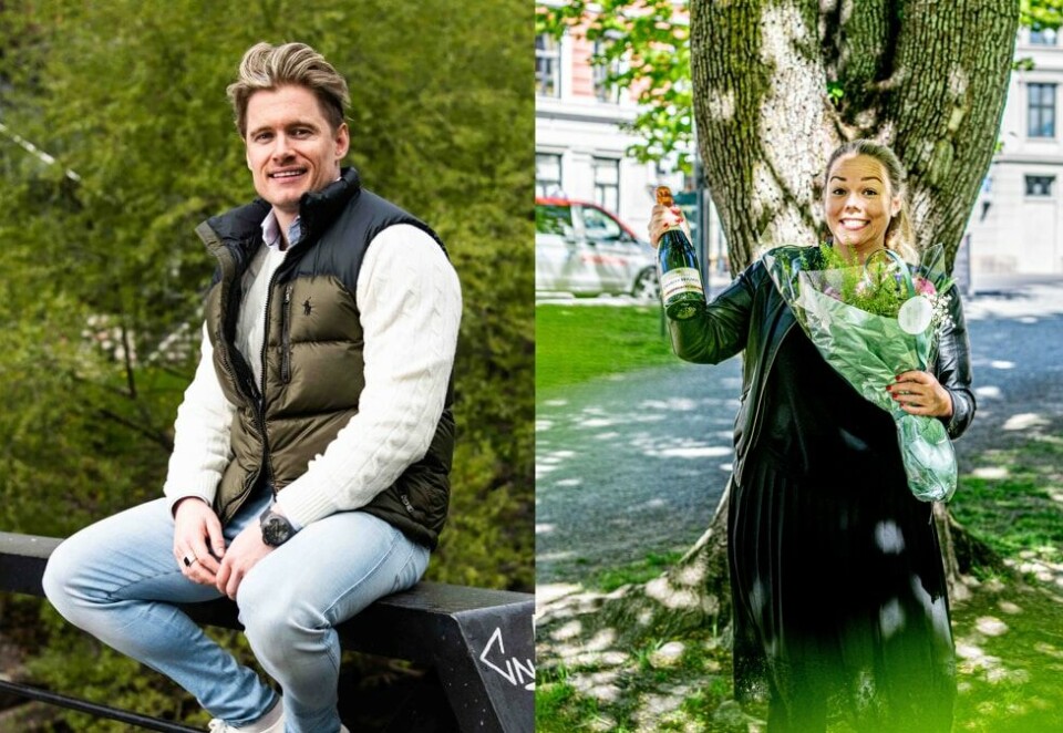 UNIK LØSNING: Martin Wenstad Janssen, strategisk konsernkundeansvarlig i Aller Media, til venstre. Ingrid Ree Wiig, hovedrådgiver i PHD, til høyre.