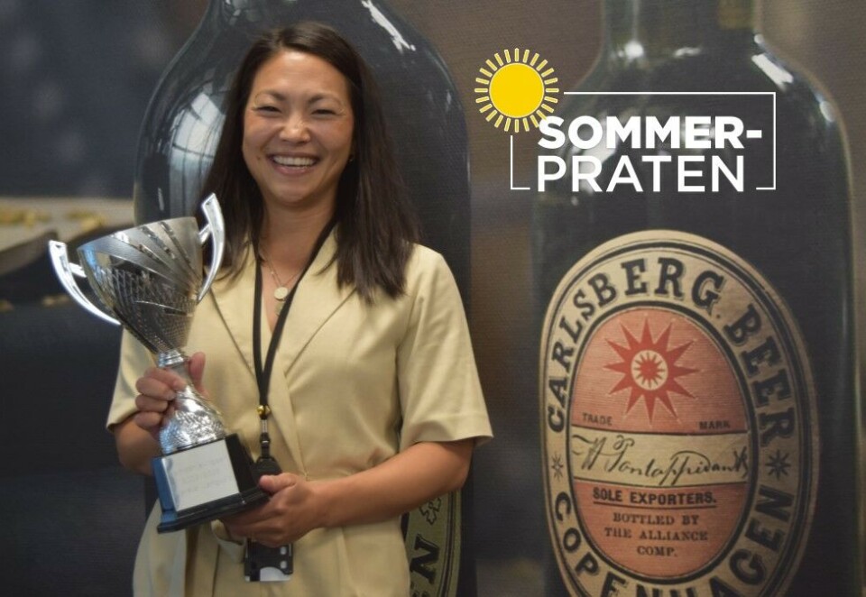 Fantasydronning: Merkevarejsefen i Ringnes, Merete Langvold, kan i dagens #sommerpraten ikke bare glede seg over pokal i Kampanjes Fantasy League-turnering. Hun kan også avsløre hvilke saker hun gjerne skulle lest om Erling Braut Haaland. Foto: Øyvind Hofsrud.
