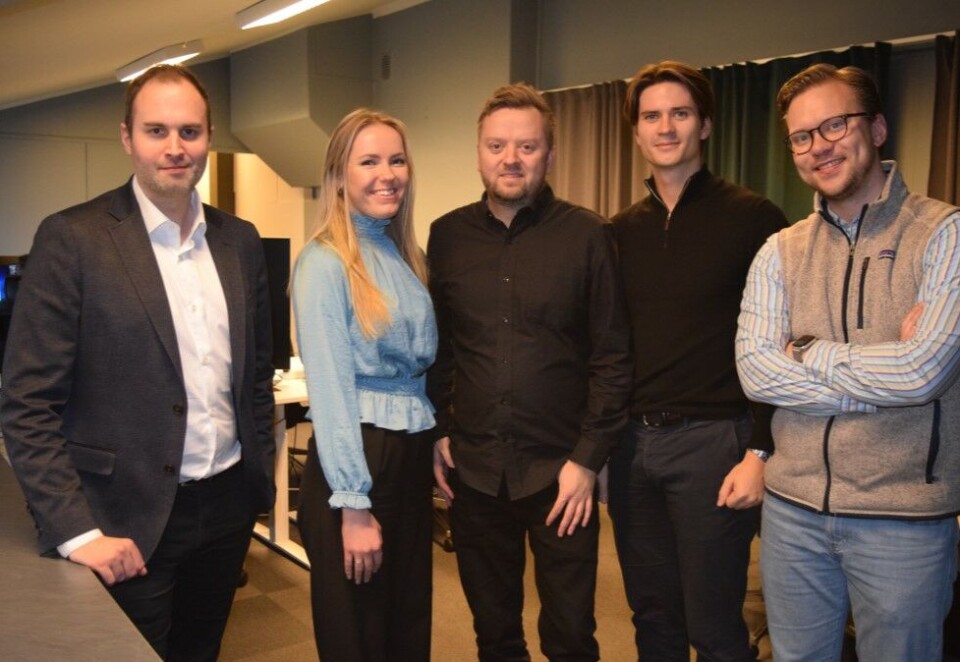 Landet storfisk: Konsulentselskapet Consid har inngått en fire årsavtale med Oslo kommune med en verdi på 600 millioner norske kroner. Her ved Steffen Breen (f.v), Rebekka Sanna, Marius Akselsen, André Aamelfot og Fabian Ottho. Foto: Øyvind Hofsrud