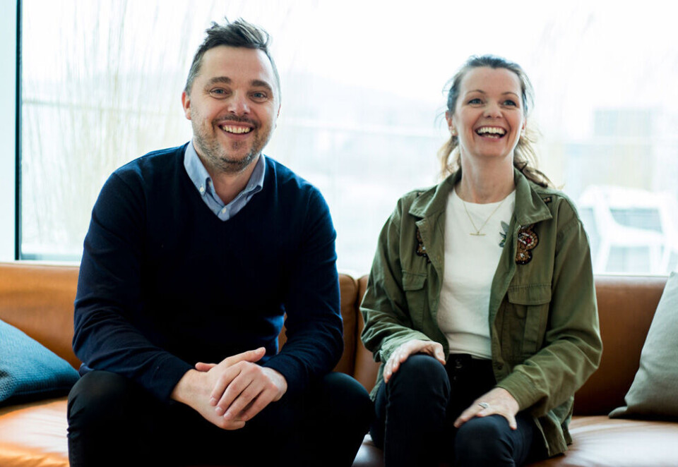 Kaprer store kunder: Nylig sikret DNX, content-avdelingen i næringslivsavisen DN, seg Innovasjon Norge som kunde. - Min første reaksjon var «Wow!», sier content-direktør, Siri Skaalmo. Her sammen med kommersiell leder Andreas Hatlevik