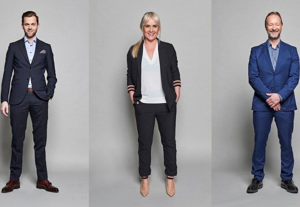 Skal lede sendingene: Fra venstre: Ørjan Bjørnstad, Julie Strømsvåg og Kjetil André Aamodt er blant profilene som møter TV-seerne på Viaplay og TV3. Foto: Rune Bendiksen/Nent Group