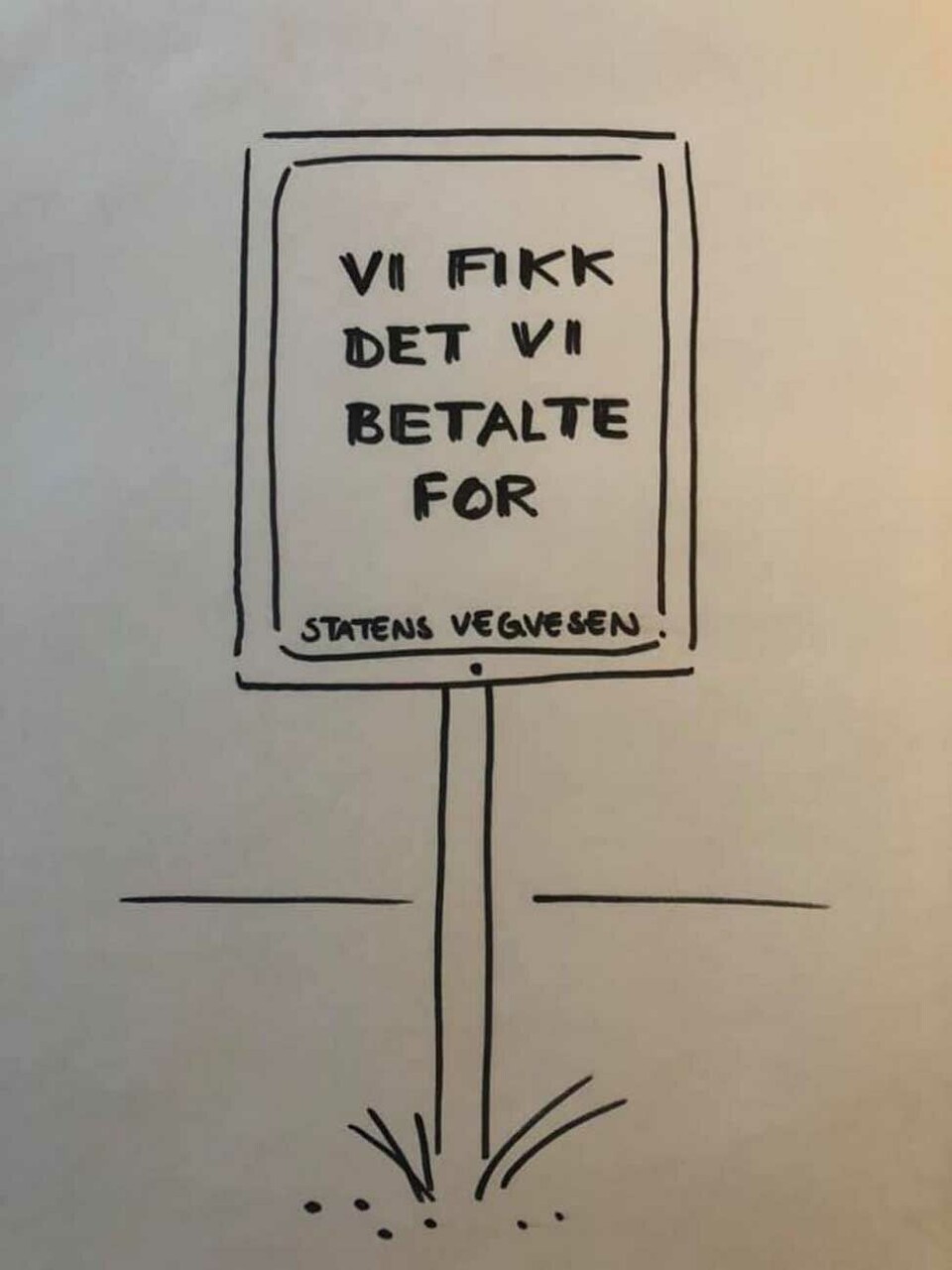 Slik kan det gå: - Her er mitt bidrag til konkurransen, hvem det nå er hos Vegvesenet som har funnet på dette: ta dere en bolle, og gå i skammekroken, skriver sjefen for Netlife Design i Bergen, Øyvind Storli Hoel.