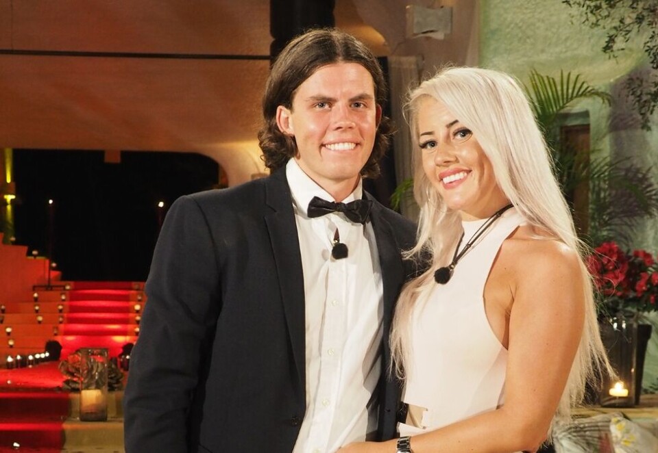 Årets vinnere: Øystein Myren Storaa og Eileen Eriksen ble stemt frem som årets vinnere av «Paradise Hotel» og stakk av med 300.000 kroner. Foto: TV3.