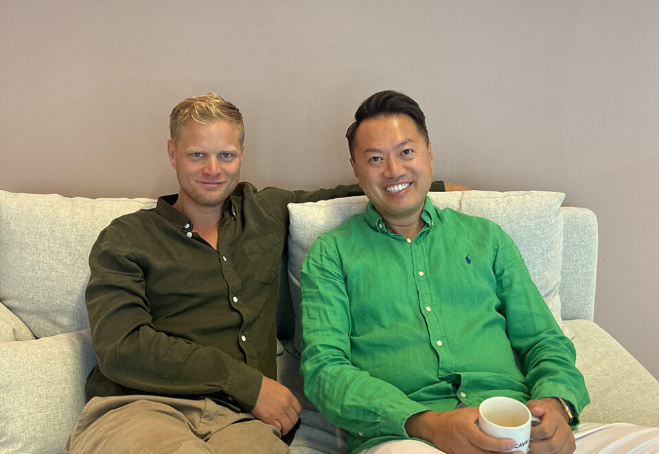 Ny sjef i Norge: Kai Lu (til høyre) kommer sist fra Aller Media. Han blir ny norgessjef i annonseteknologiselskapet Cavai. Her er han med gründer og produktdirektør Tommy Torjesen.