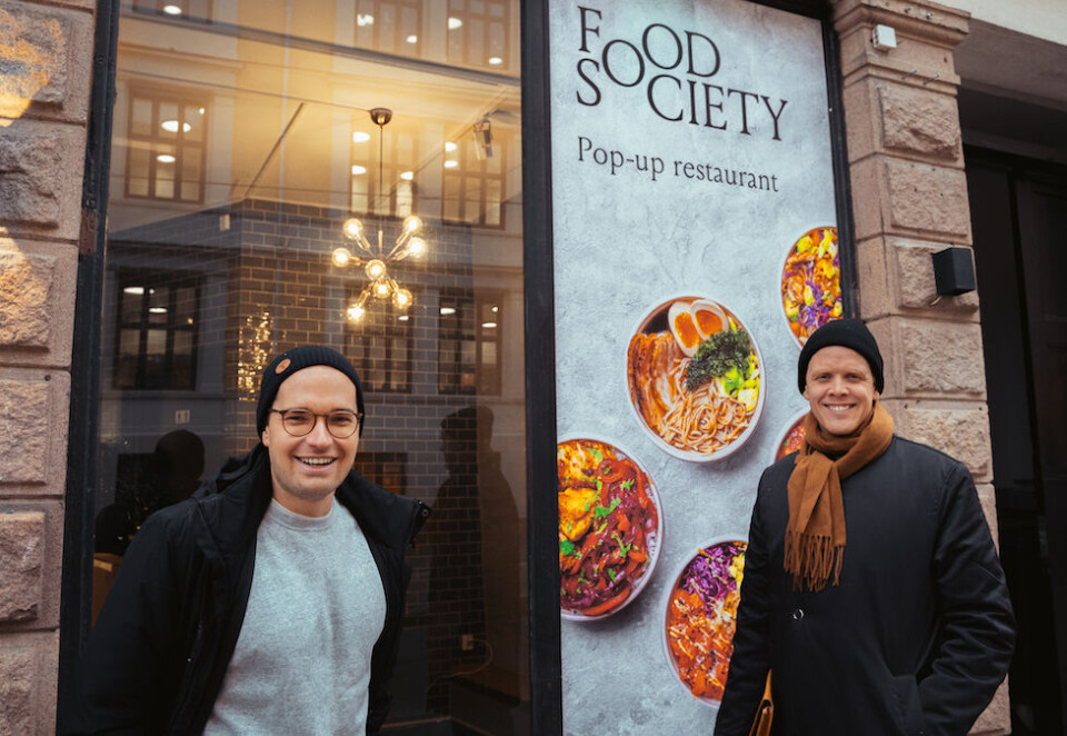 Hyppig snorklipping: Takeaway- og restaurantkonseptet Food Society åpner i midten av januar. Askeladden-partner Tim Nils (til venstre) og Bleed-sjef Christoffer Nøkleby har flere lanseringer på trappene.