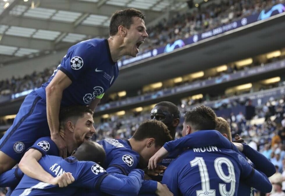 Sportsrettigheter: Nent og VG møtes i retten denne uken. VG er saksøkt etter at de har brukt flere klipp fra sportsbegivenheter som Nent har rettighetene til. Her illustrert ved Champions League-finalen i 2021. Foto: Jose Coelho/Pool via AP.