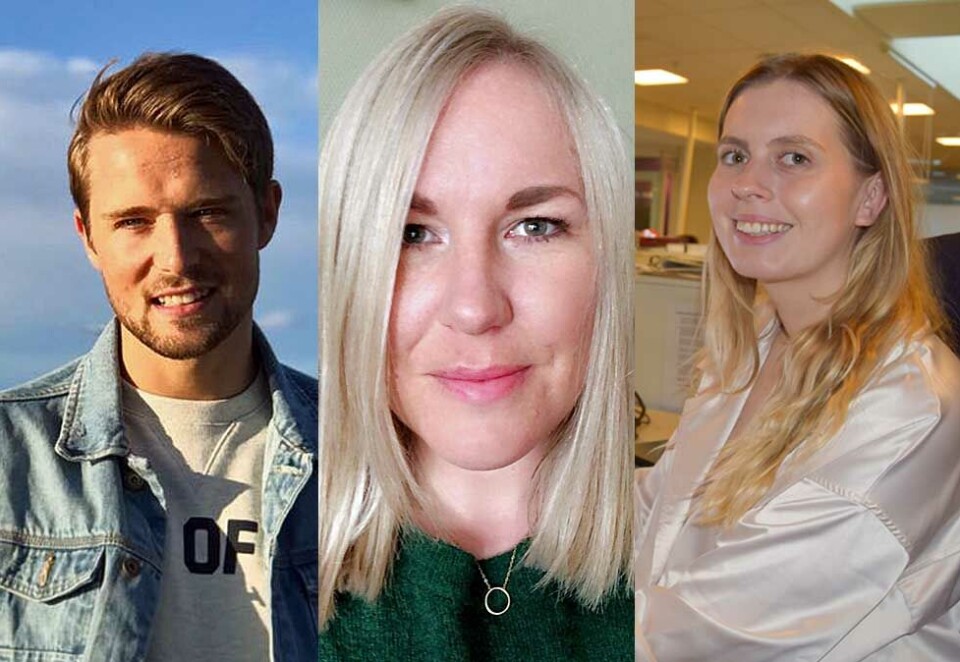 Klare for lokalavis: Alexander Sætre, Eveline Røsholt-Hanssen og Anita Bakk Henriksen er alle ansatt som nye frontsjefer i Avisa Oslo. - Jobben i Avisa Oslo er drømmejobben jeg for kort tid siden ikke visste eksisterte, sier Røsholt-Hansen.