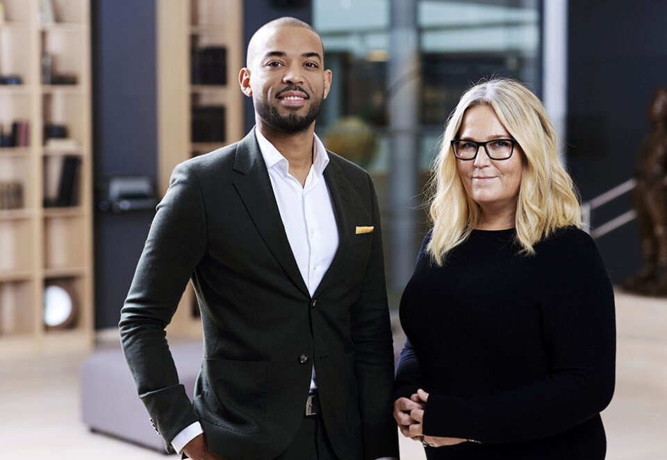 Ny stilling: Ali Jeng skal jobbe med Bente Klemetsdal, som er konserndirektør for salg og marked i Aller Media. Foto: Nadia Frantsen