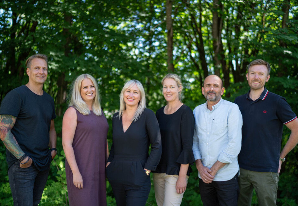 Teamet: Her er Gets designteam. Fra venstre: Ole Marius Pettersen, Ragnhild Lie, Anne Granhaug, Saara Keränen, Jens Irvung og Lars Løwenborg.