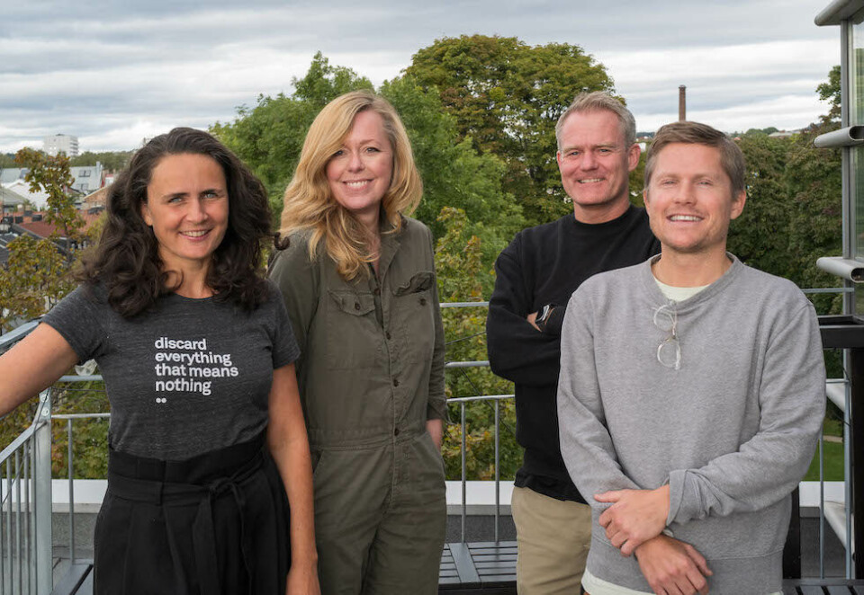 To nye rådgivere: Med ansettelsen av Hanne Dillan (nummer to fra venstre) og Magnus Flø (ytterst til høyre) teller seniorteamet til Anti-lederne Kristin Grimstad og Kenneth Pedersen seks stykker.