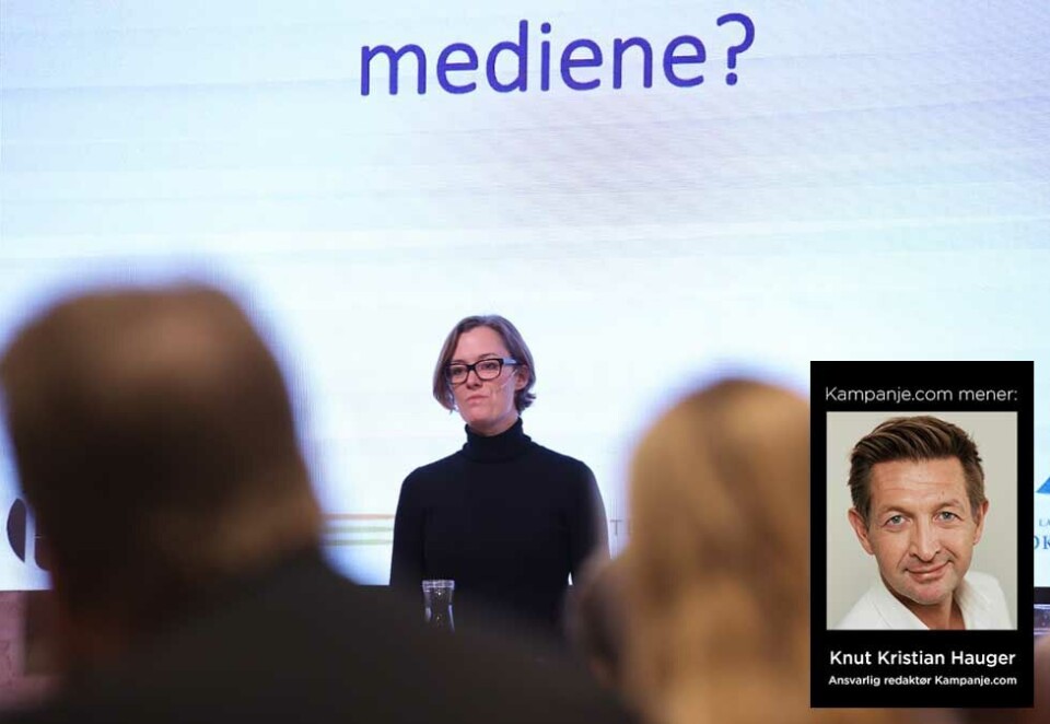 Tøffe momskutt: - Regjeringen og kulturminister Anette Trettebergstuens nye momsforslag for TV-nyheter bryter med mye av det vi har vært vant med fra mediepolitikken de siste årene, skriver Knut Kristian Hauger, ansvarlig redaktør i Kampanje.