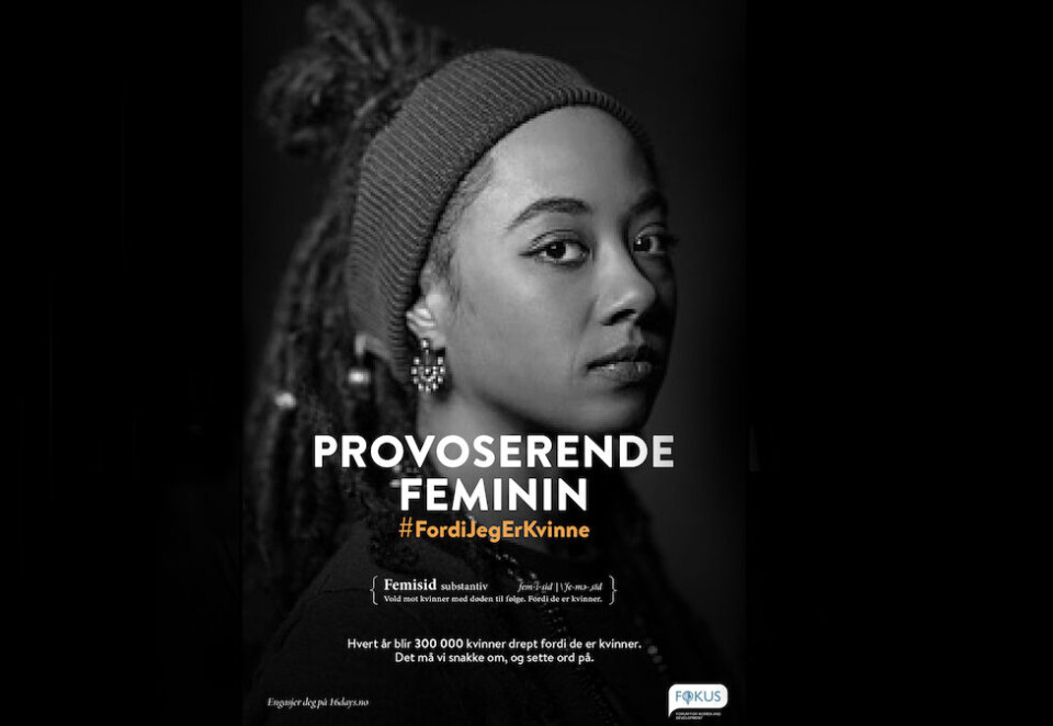 Femisid: Ordet femisid er temaet for årets 16-dagerskampanje som skal bidra til bekjempelse av vold mot kvinner og jenter.