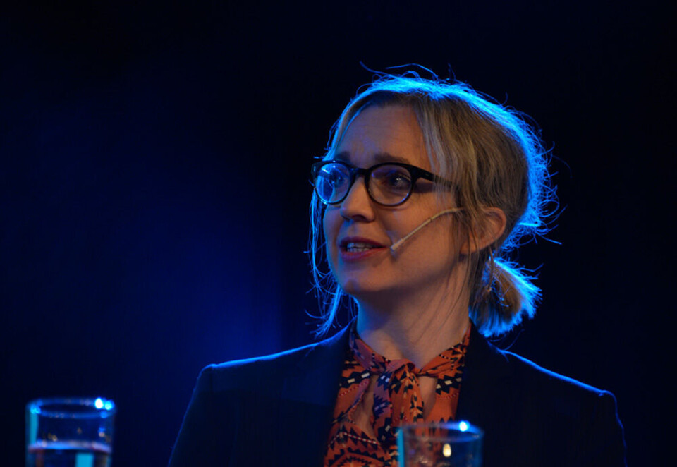 - Kjempeproblem: - Dette har historisk sett vært et kjempeproblem i mediebransjen, sier Sarah Sørheim. Her er hun på Nordiske Mediedager i 2015. Foto: Carl-Fredrik Hammersland/Nordiske Mediedager.