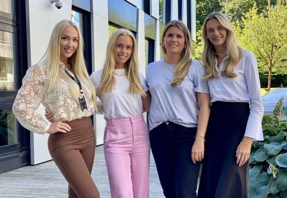 Utvider bryllupssatsing: Fra venstre: Linn-Eva Sørlie, redaktør og SEO-spesialist, Christina Suul, kommersiell innholdsprodusent, Silje Lian Moen, prosjektleder og Hanna Roen Olsen, redaksjonell Innholdsprodusent. Foto: Story House Egmont