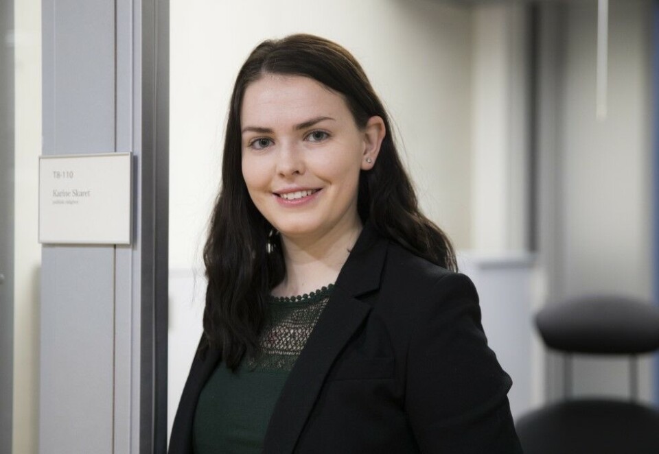 Blir kommunikasjonssjef: Karine Skaret blir kommunikasjonssjef i Novartis Norge. - Vi er svært glade for denne ansettelsen, det har vi sett frem til lenge, sier Veronika Barrabes, daglig leder for Novartis Norge. Foto: Berit Roald / NTB