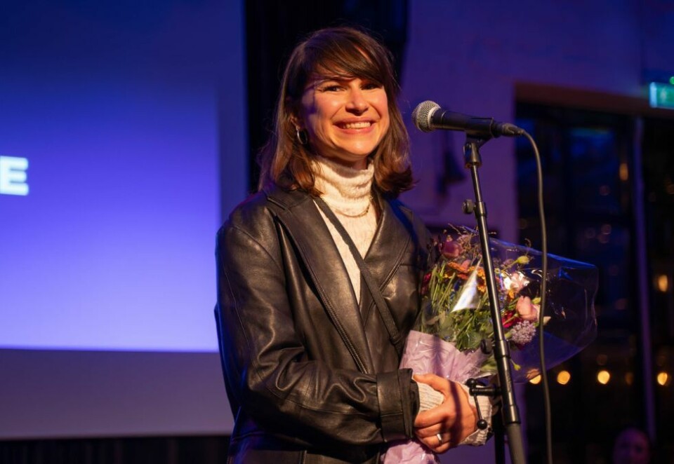 Vant: Kathrine Thorborg Johansen vant prisen for beste skuespiller for sin rolle som Gro Harlem Brundtland i dramaserien 'Makta' under Seriedagene. Foto Joachim Kristiansen