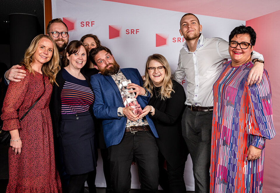 Best i Bergen: Knowit Experience forsøker å balansere sine fire priser fra SRF Kuben. Foto: Tove Lise Mossestad