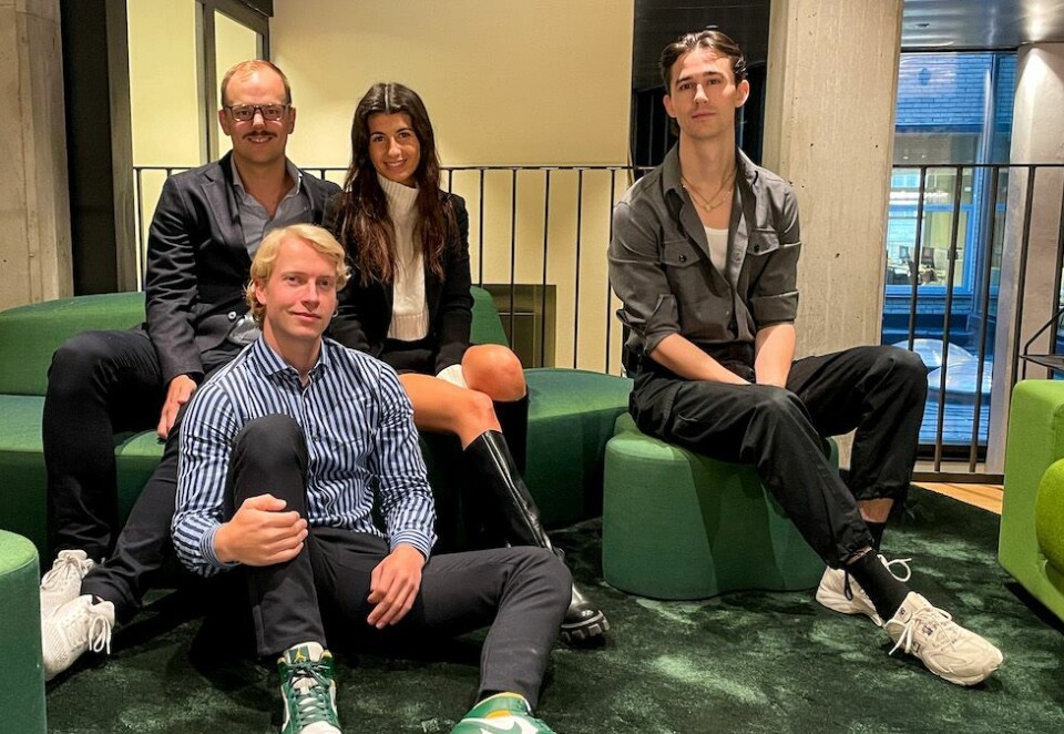 Nye ansettelser: Fra venstre: Administrasjonssjef Lars-Ivar Ødegaard, Herman Bøhn-Lie, Miriam Olaussen og Marcus Punsvik.