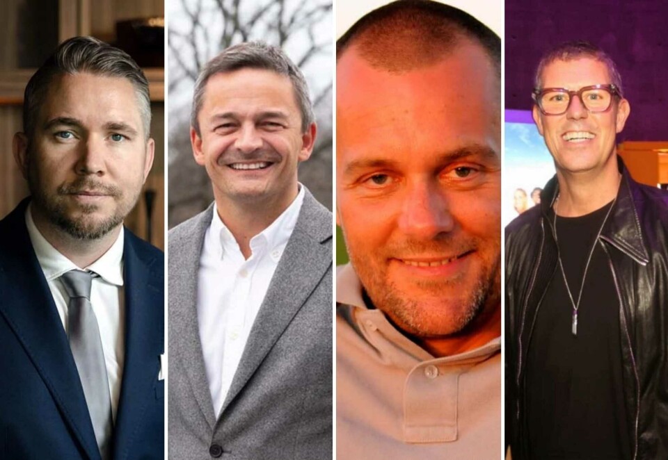 På inntektstoppen: Fra venstre: Erling Løken Andersen, Thomas Høgebøl, Øystein Lasse Tynning og Jan Fredrik Karlsen.
